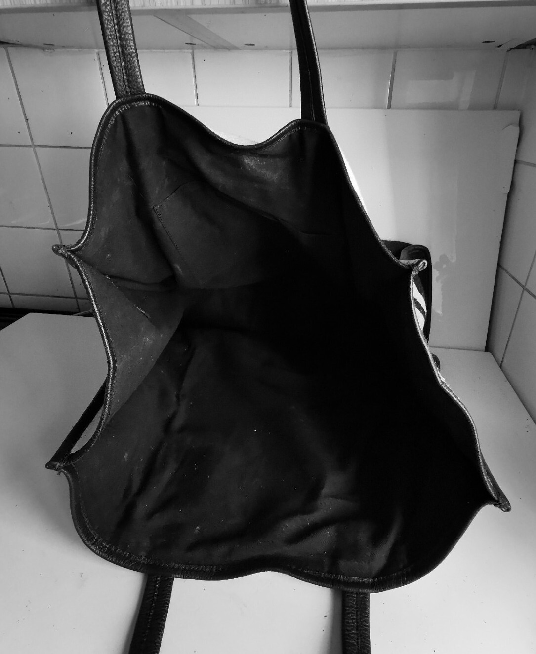 MINT VELVET DESIGNER WOMEN BLACK WHITE LEATHER LINEN LARGE TOTE SHOULDER HANDBAG eBay