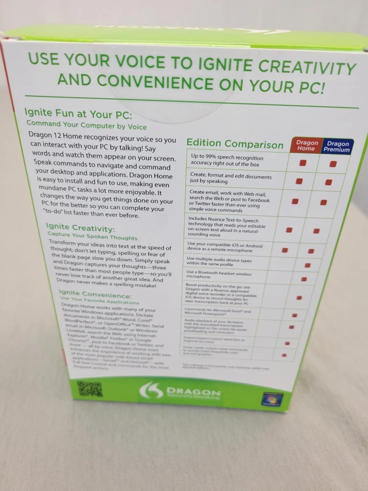 Nuance Dragon Naturally Speaking 12 Home Edition Speech Recognition Software App - Image 4 of 4