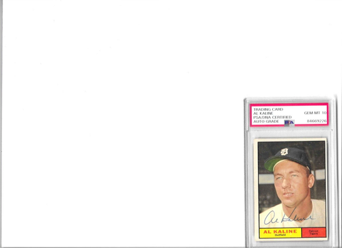 1961 Topps HOF Al Kaline Signed PSA/DNA Certified Auto Grade GEM MT 10 - Picture 3 of 3