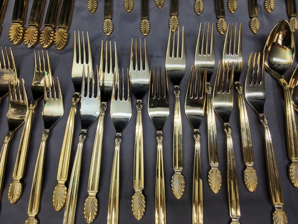 74 Pc F.B. Rogers Japan 18/8 Stainless CHAUVERON Set - Image 3 of 4