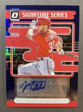 2021 Donruss Optic Max Schrock Red Prizm Signature Series Rookie Auto  /15