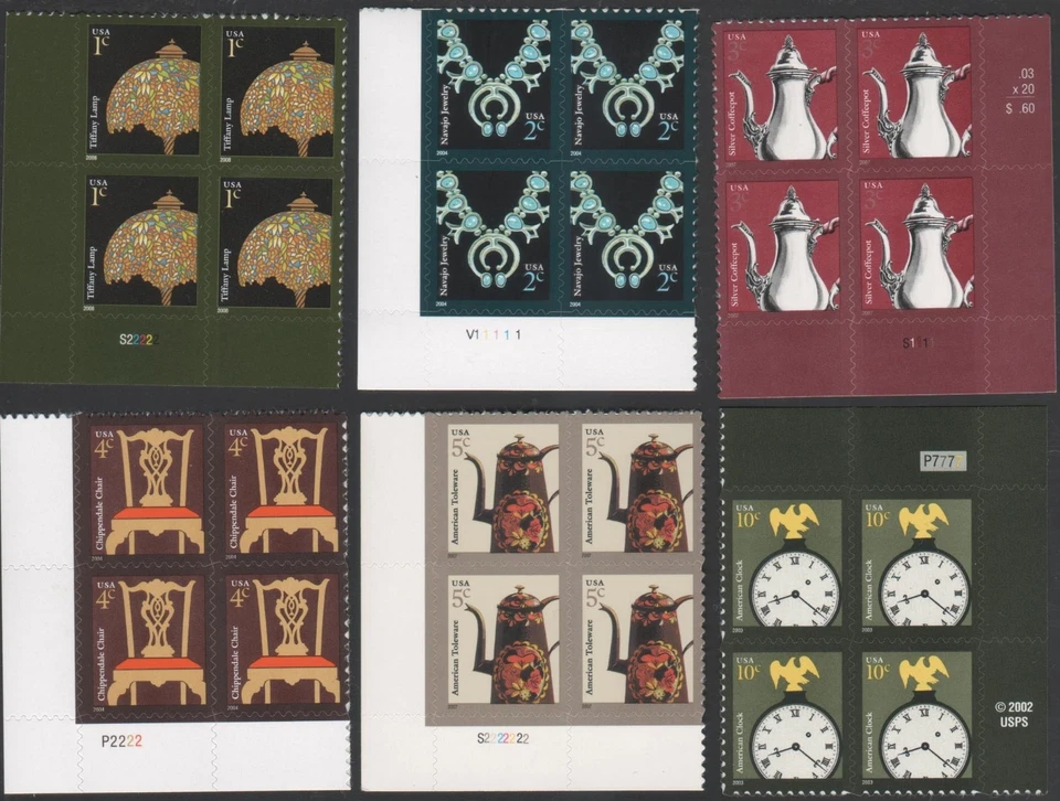 US 2003-2008 AMERICANA SERIES 3749A, #3753, 3754, 3755, 3756A, 3757 PLATE BLOCKS - Image 2 of 4