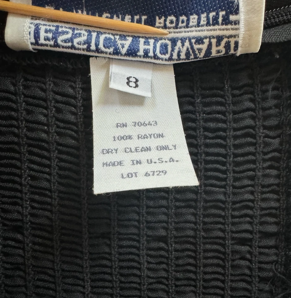 VTG Jessica Howard Dress Sz 8 Black/Gold Velvet Strapless Gold Lace Whimsigoth - Image 3 of 4