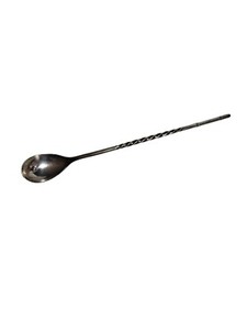 Vtg. Silverplate Mixing Spoon, Spiral Pattern Bar Cocktail Shaker Spoon Isco 