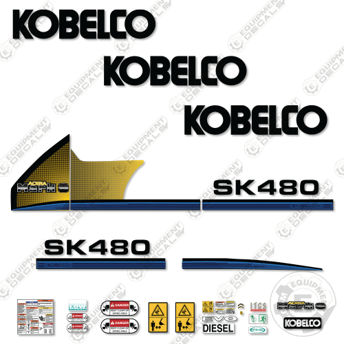 Passend für Kobelco SK480LC-9 Aufkleber-Kit Bagger INDIVIDUELLE AUFKLEBER - 7 JAHRE 3M VINYL! - Bild 1 von 1