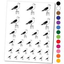 Seagull on a Post Bird Temporary Tattoo Water Resistant Set