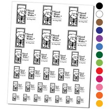 Need More Walks Says Doctor Dog Temporary Tattoo Water Resistant Set
