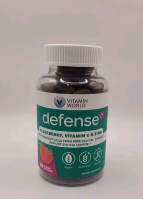 Vitamin Word Defense 60 Strawberry Gummies Elderberry, Vitamin C, And Zinc