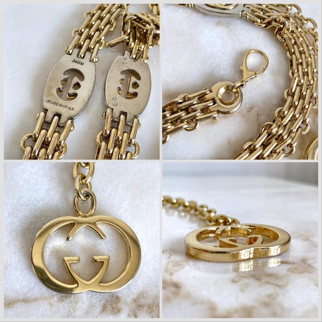 格安✨GUCCI チェーンベルト ゴールド インターロッキング oldGUCCI 楽天市場】グッチ ヴィンテージ・オールドグッチ・インター