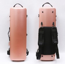 Pink Carbon Fiber Violin Case 4/4 Violin box with Music sheet Bag Oblong Case