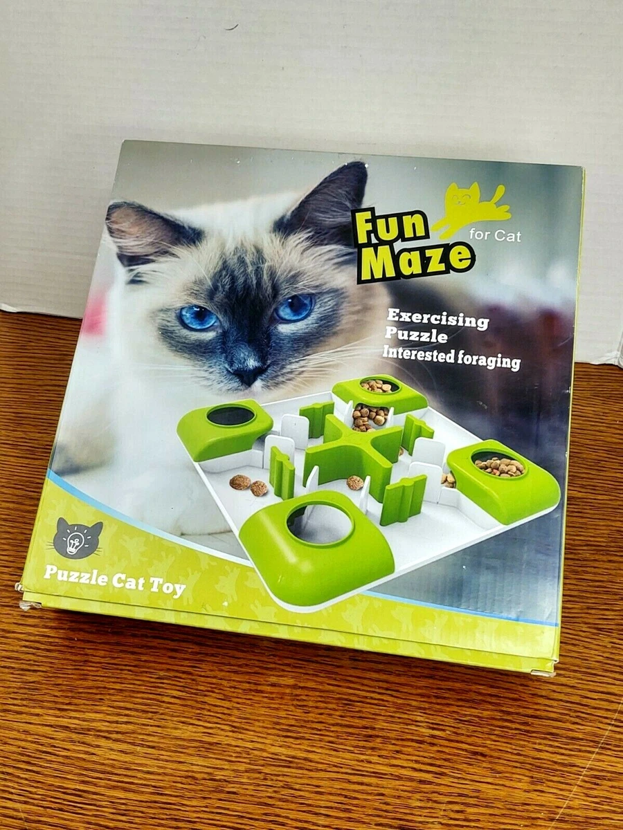 All For Paws Puzzle Cat Feeder Treat Maze Interactive Cat Toy