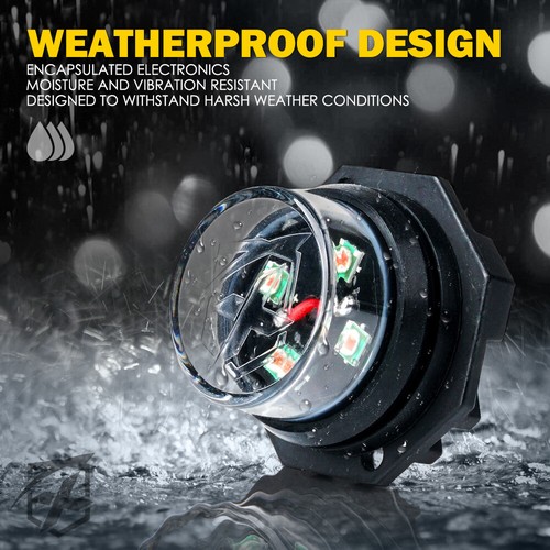 Kit de luces estroboscópicas de faros ámbar Xprite 6X LED luces de advertencia de emergencia - Imagen 2 de 7