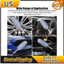 17" Auto Wheel Brush Rims Tire Seat Cleaner Engine Care Kit Car Detailing Tool