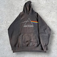 Vintage Pink Floyd Hoodie Mens Black Sweatshirt Dark Side Of The Moon Sweater