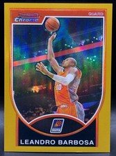 2007-08 Bowman Chrome Draft Picks & Stars GOLD Refractor Leandro Barbosa 29/99