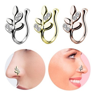 Kristall U förmige gefälschte Nasenringe 18G Non Piercing 18 Gauge Non Pierced