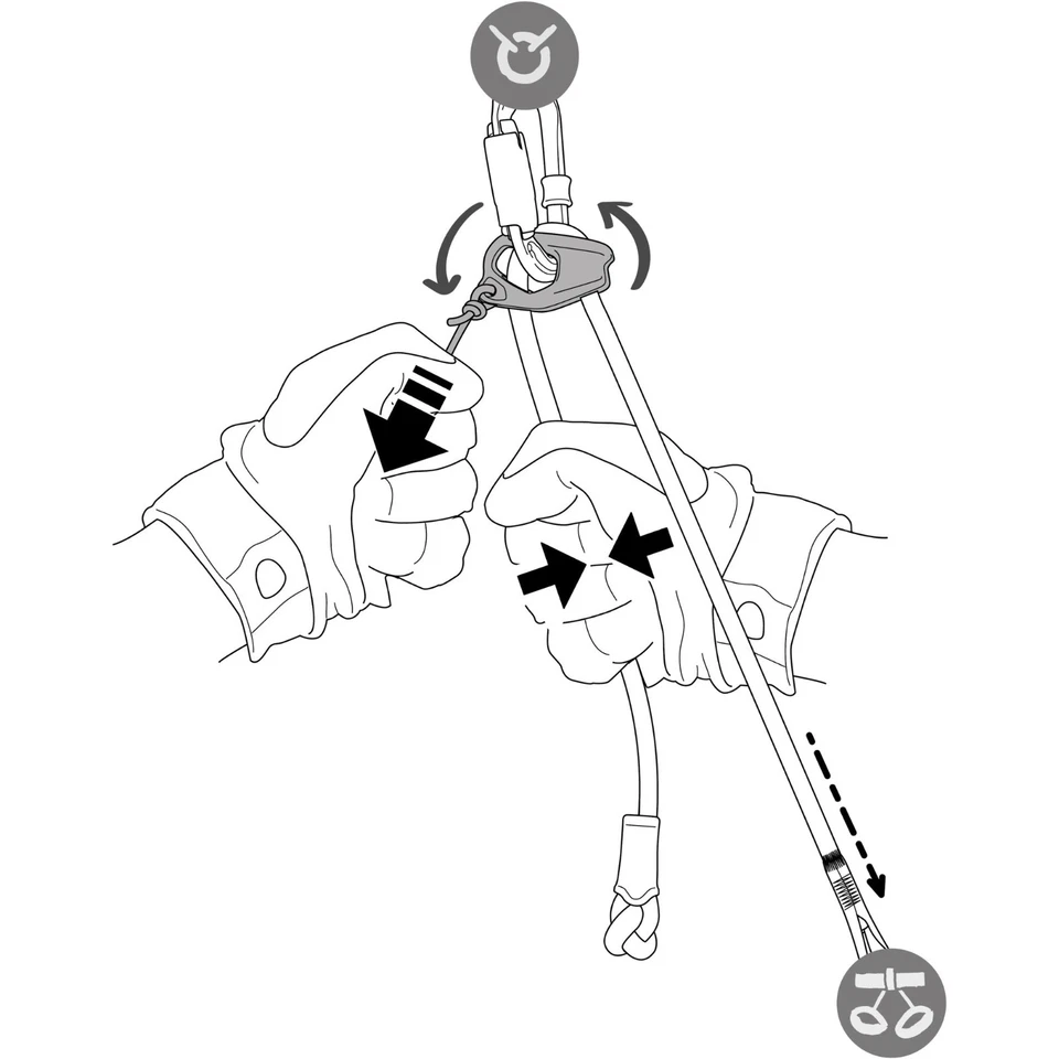 Cordón ajustable Petzl Connect - Cordón de escalada individual ajustable para seguridad Foto 2 de 4