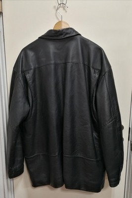 Vintage Leather Jacket - Black, Men's U.S. Size M, 134cm chest