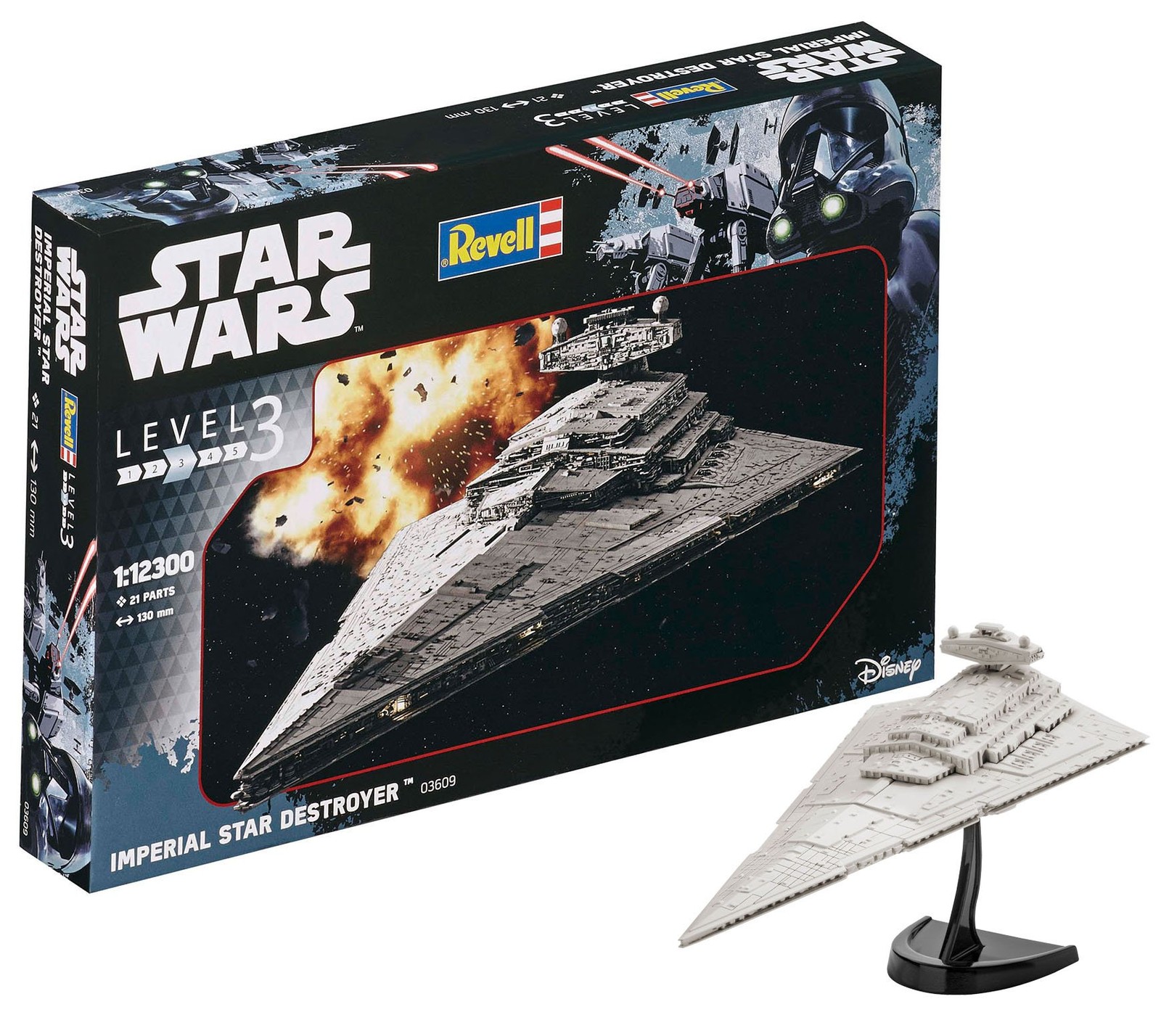 Revell 03609 Star Wars Imperial Star Destroyer 112300 Scale UnbuiltUnpainted P 3690₽