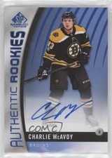 2017-18 SP Game Used Authentic Rookies Blue Auto Charlie McAvoy #87 Auto uk2