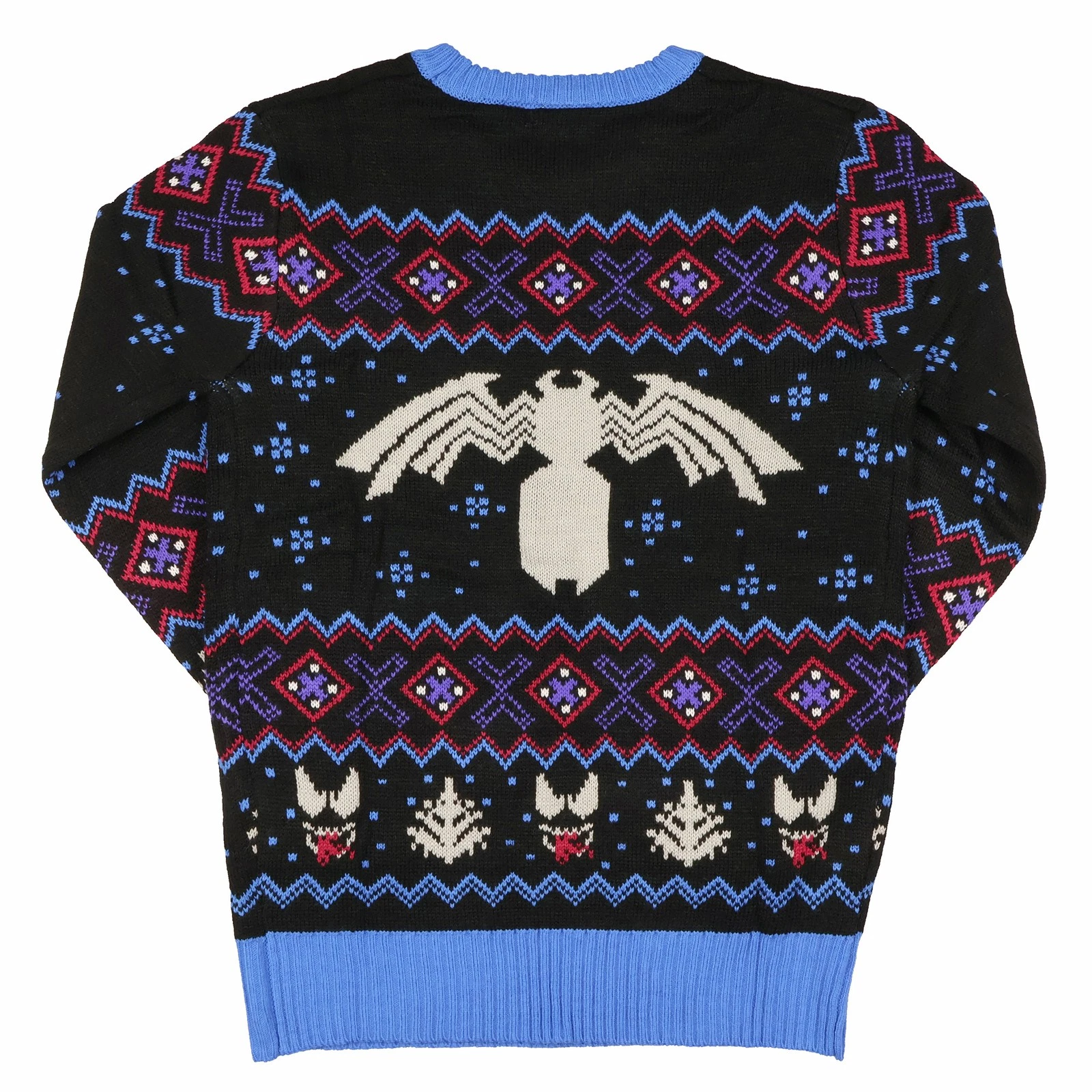 Marvel Men's Venom Symbol Knit Holiday Ugly Christmas Pullover Sweater