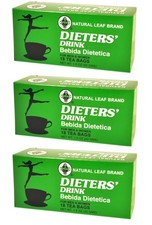 3 BOXES NATURAL LEAF BRAND DIETER DRINK TEA 1.5 OZ. FOR 18 Count Pack of 3