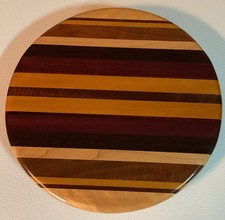 Beautiful Handmade Multi-Wood Inlay Lazy Susan 12” Turntable