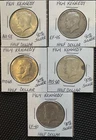 Lot of 5 - 1964 Kennedy 90% Silver Half Dollars