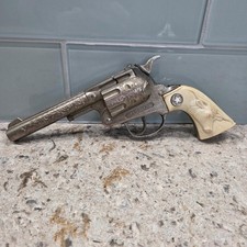 Vintage Hubley Marshal Diecast Cap Western Toy Replica Silver Tone Detailed