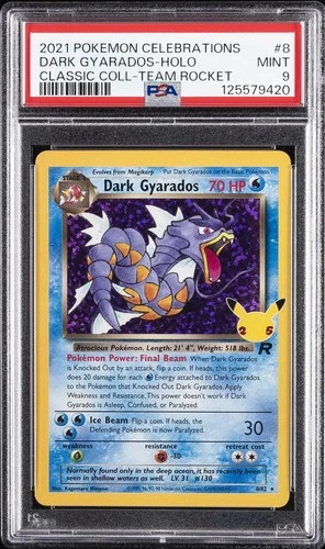 2021 POKEMON CELEBRATIONS CLASSIC COLL #8 DARK GYARADOS-HOLO PSA 9