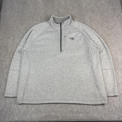 The North Face Pullover Herren XXL Grau Gordon Lyons Fleece 1/4 Zip Pulli Outdoor