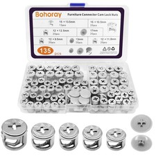 95 St&uuml;ck M&ouml;belverbinder Set, 5 Gr&ouml;&szlig;en M&ouml;belverbinder Schrankverbinder, Metall