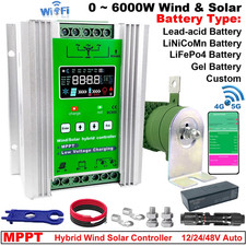 6KW MPPT Charge Controller 12V 24V 48V AUTO Wind & Solar Hybrid System with Wifi