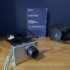 Cámara digital Sony Cybershot W130 8,1 MP probada + cargador, batería, guía, estuche