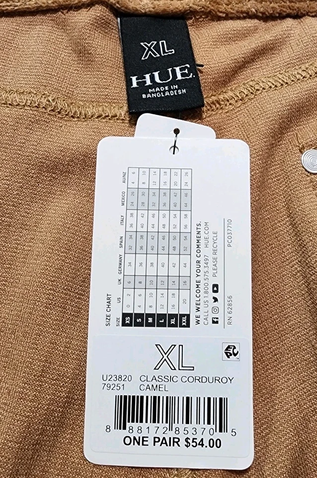 Leggings Hue de veludo comprimento do tornozelo ajuste fino cintura média elástica camelo GG - Imagem 3 de 4