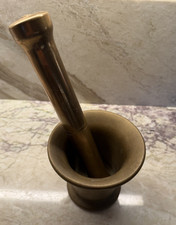 Apothecary Mortar & Pestle, Brass, Collectible, Antique