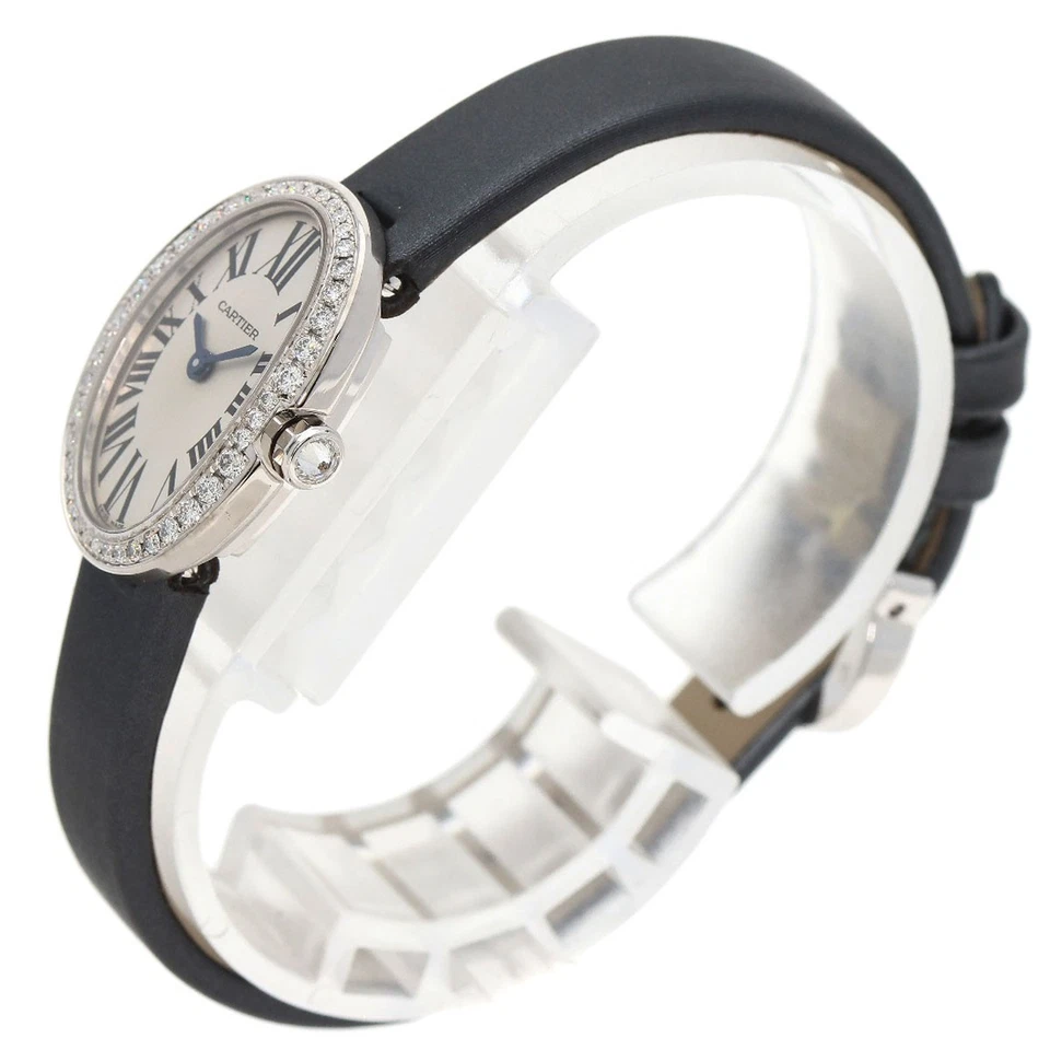 CARTIER Mini Baignoire Maker Complete Watches WB520027 K18 White Gold/Leathe... - Image 2 of 4