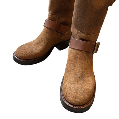 Double RL Miller Engineer Boots Mens 7D Brown Suede Roughout  display picture 2