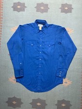 Vintage long sleeve Pearl snap shirt Rockmount western blue cowboy men  s medium