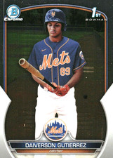 2023 Bowman Chrome Prospects #BCP154 Daiverson Gutierrez RC New York Mets