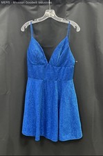 Windsor Women's Turquoise Sparkly Glitter Fit and Flare Skater Dress Sz 11/12