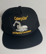 Vintage Caterpillar Hat Cap 90s 300 Family Excavators Construction Snapback READ