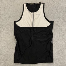 Roka Elite Aero II Sleeveless Tri Top Mens Large Tall White Black Triathlon
