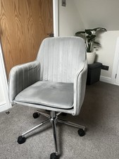 Grey Comfy Desk Chair with Adjustable Height Swivel Chair Home Office Chair UK