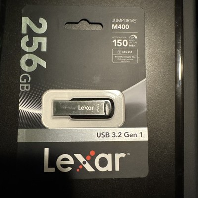 Lexar JumpDrive S80 256GB USB 3.2 Gen 1 Flash Drive 150MB/s Read AES-256 Black