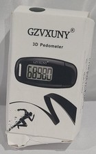 Gzvxuny 3D Pedometer with Clip and Strap, Simple Walking Step Counter