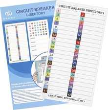 Circuit Breaker Directory Label Sticker Electric Fuse Panel Box Decal Color Code