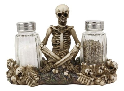 Ebros Gothic Day Of The Dead Graveyard Garnish Meditating Skeleton Seated On ...