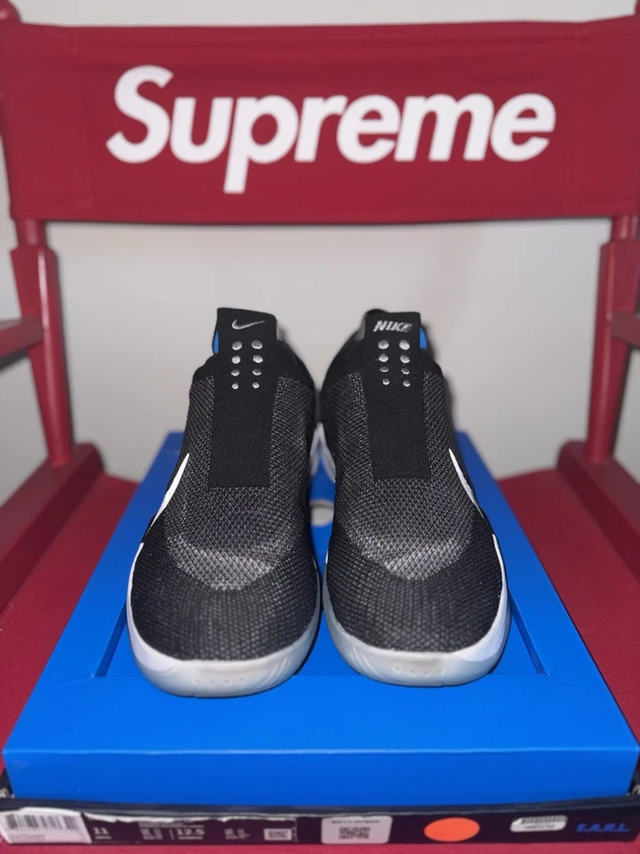 Nike Adapt BB Talla 11 con Caja AO2582-001 Negro Platino Puro Blanco Súper Limpio Foto 3 de 4