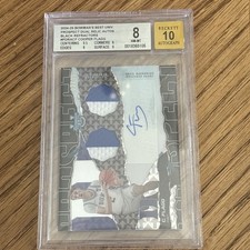 2024-25 Bowman U Best Cooper Flagg Dual Relic Patch AUTO /10 Jersey Match BGS 8
